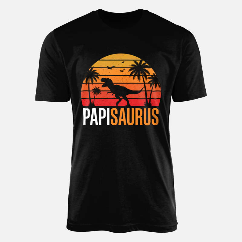 T-shirts: Dinosaure papisaurus coucher de soleil r&eacute;tro