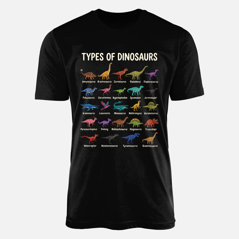 T-shirts: Guide des types de dinosaures