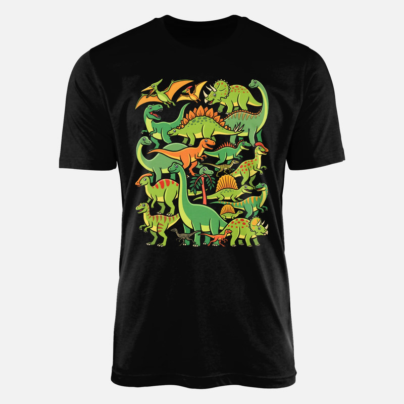 T-shirts: Motif dinosaures anim&eacute;s