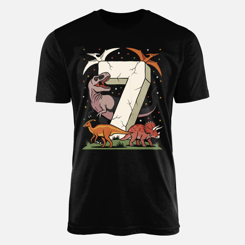 T-shirts: Dinosaure T-Rex anniversaire 7 ans