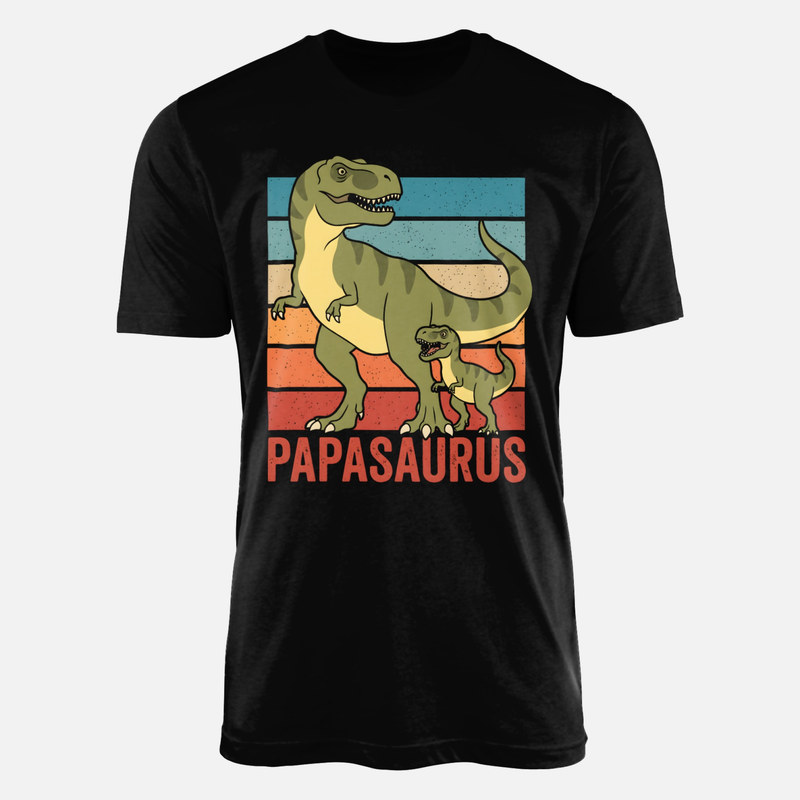 T-shirts: Papasaurus papa dinosaure et b&eacute;b&eacute; T-rex