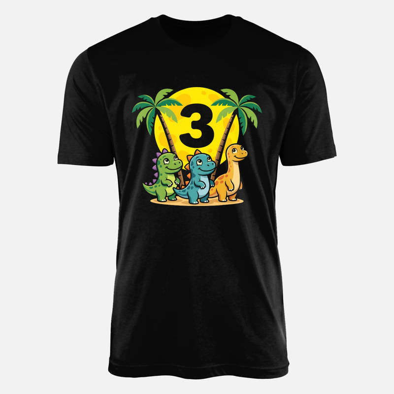 T-shirts: Anniversaire 3 ans b&eacute;b&eacute;s dinosaures