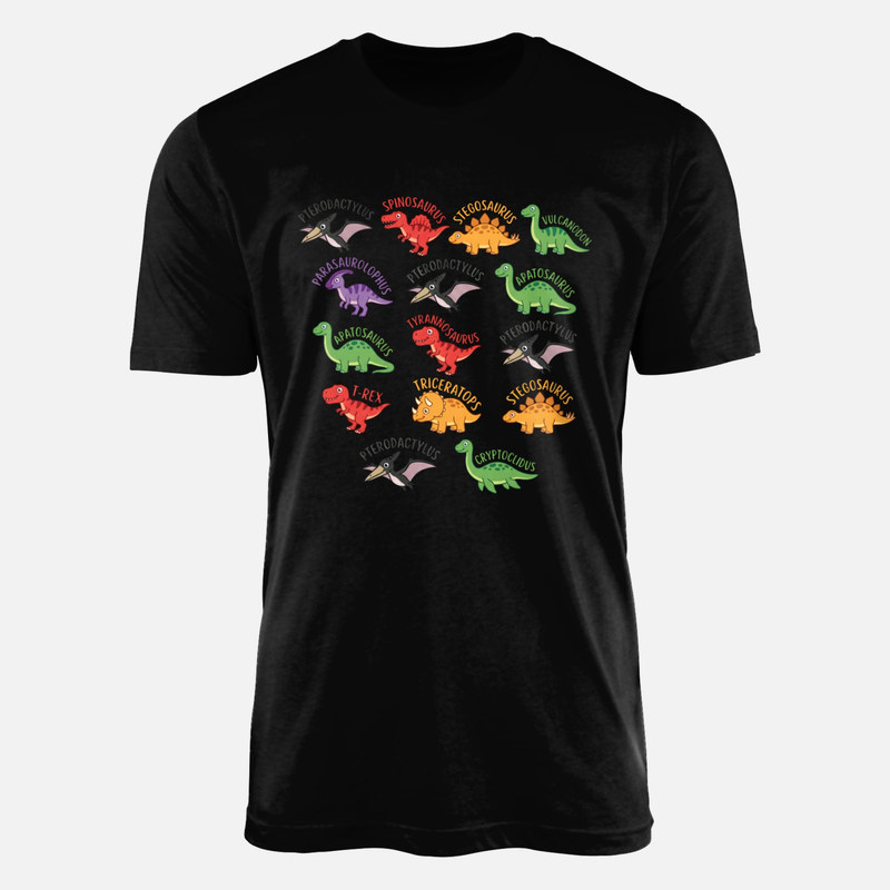 T-shirts: Dinosaures mignons et leurs noms