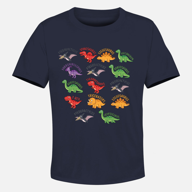 T-shirts: Dinosaures mignons et leurs noms