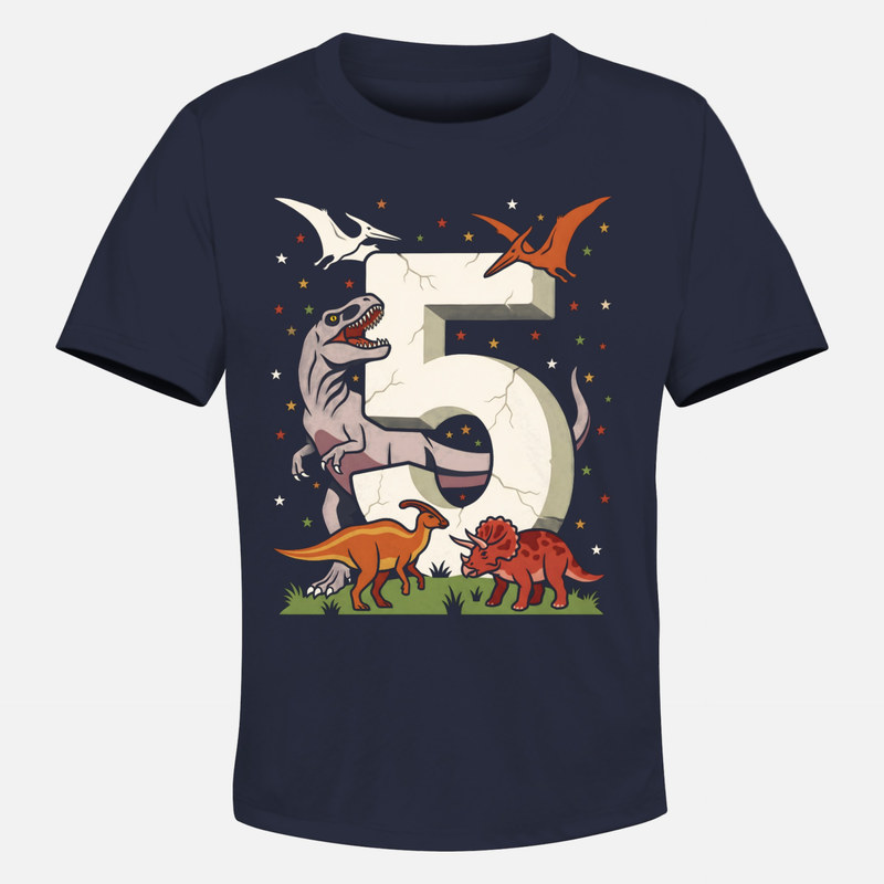 T-shirts: Anniversaire 5 ans dinosaures et T-Rex