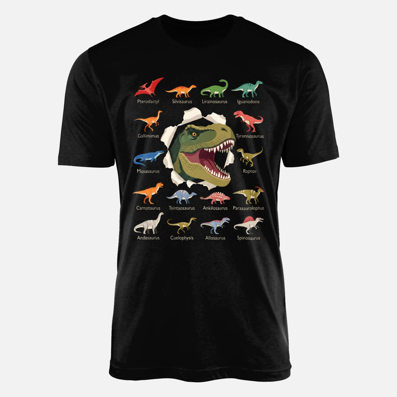 T-shirts: Guide des esp&egrave;ces de dinosaures et T-Rex