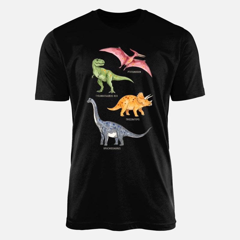 T-shirts: Guide dinosaures aquarelle