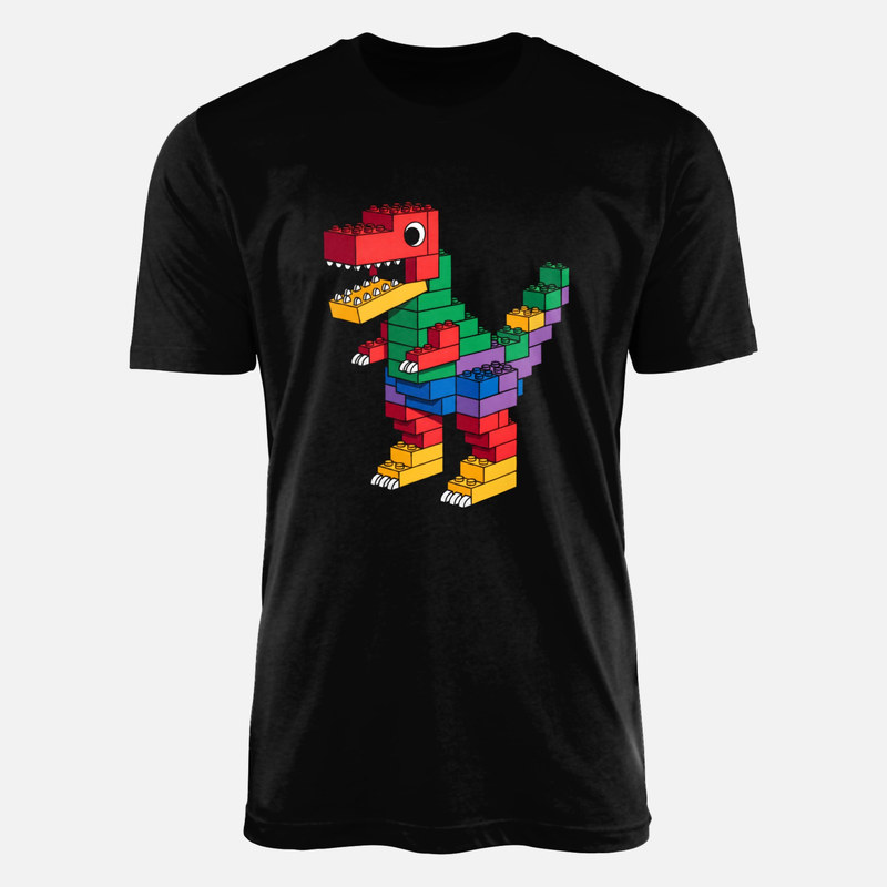 T-shirts: Dinosaure T-rex en briques