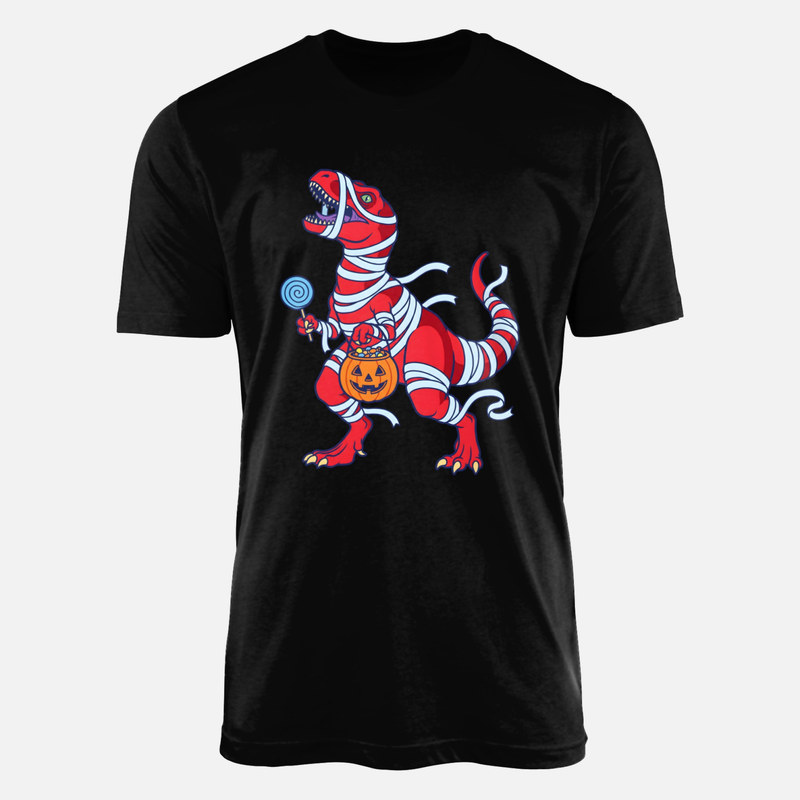 T-shirts: T-rex momie d'Halloween