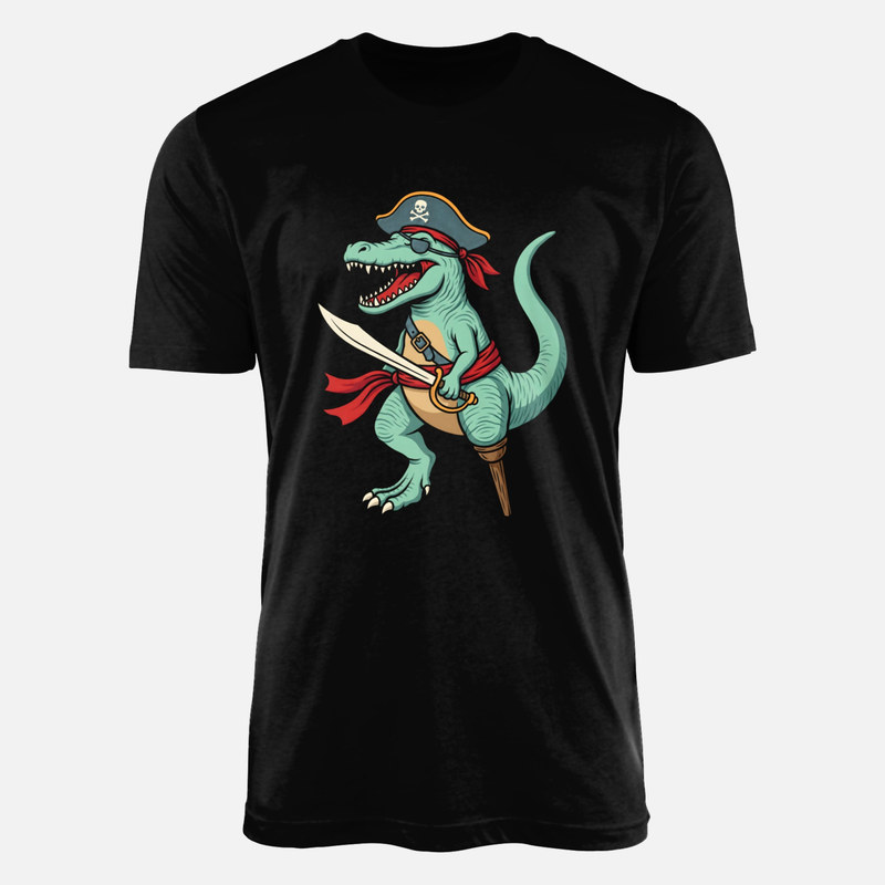 T-shirts: Dinosaure T-Rex pirate