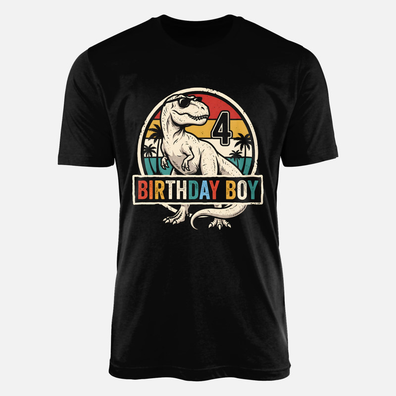 T-shirts: T-Rex lunettes de soleil 4 ans anniversaire