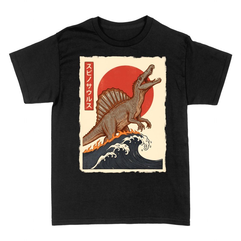 T-shirts: Spinosaure ukiyo-e japonais