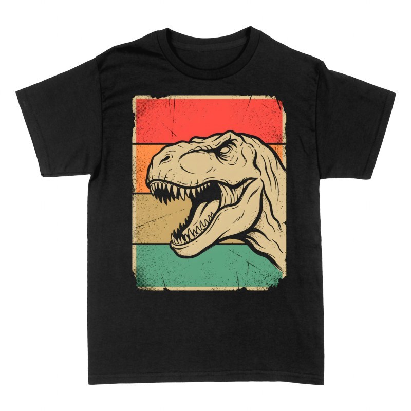 T-shirts: T-Rex rugissant r&eacute;tro vintage