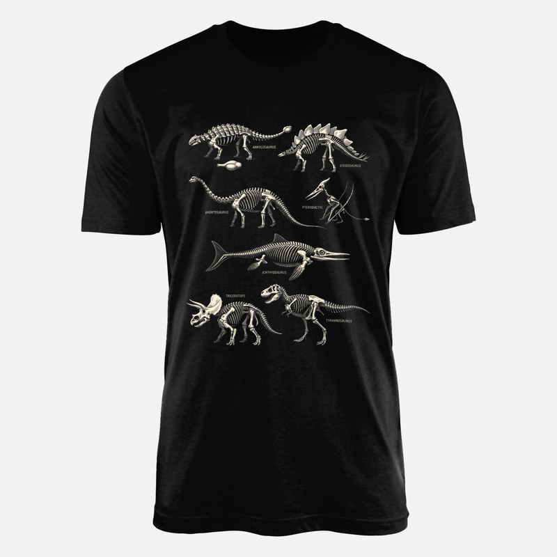 T-shirts: Squelettes et fossiles de dinosaures