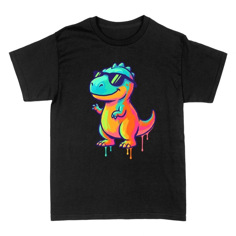 T-shirts: T-Rex kawaii &agrave; lunettes de soleil
