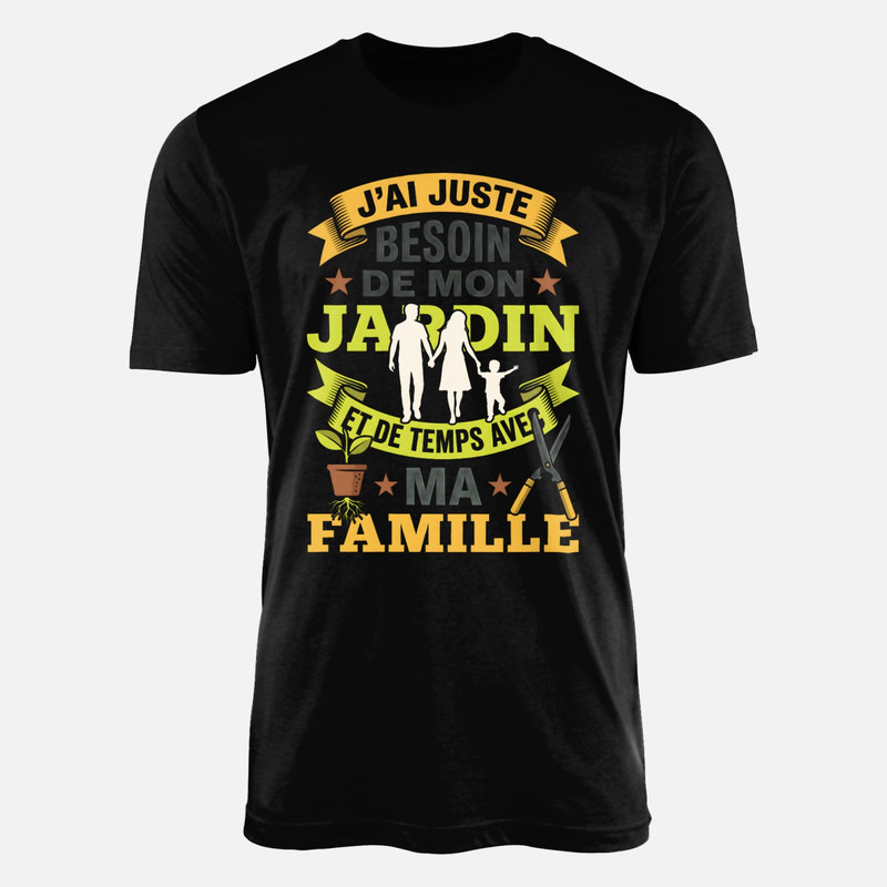 T-shirts: Jardin et temps avec ma famille