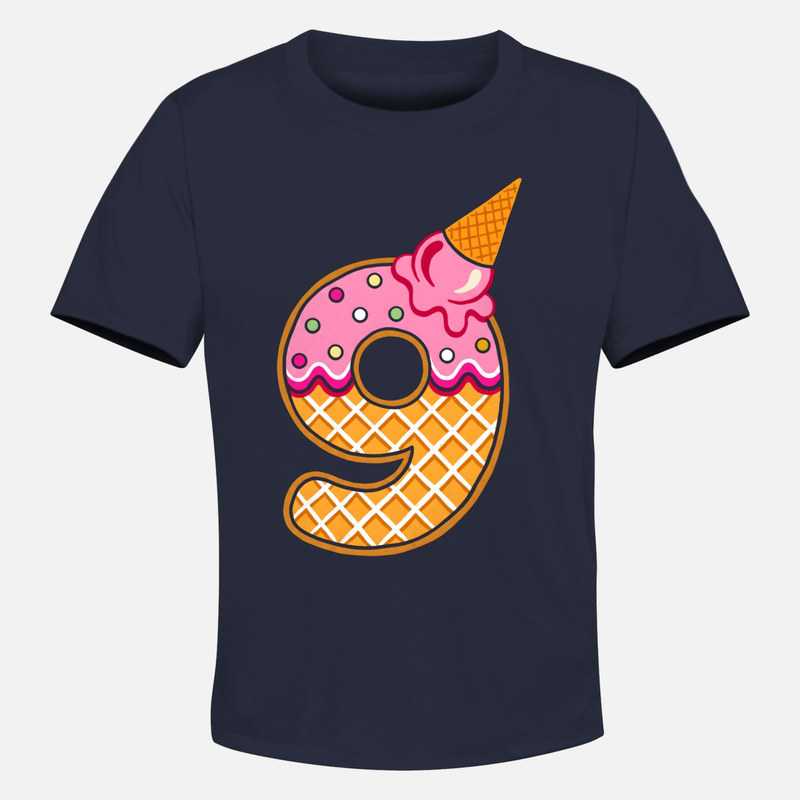 T-shirts: Chiffre 9 glace et donut