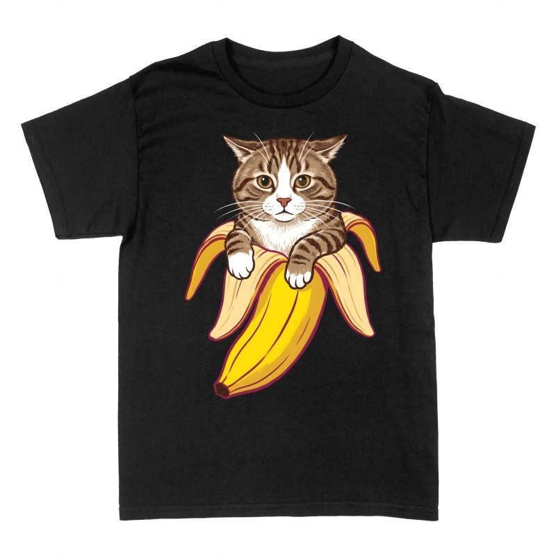 T-shirts: Chat qui sort d'une banane