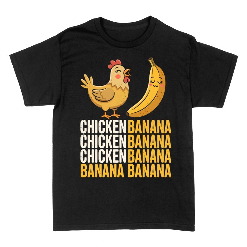 T-shirts: Poule et banane chantante kawaii