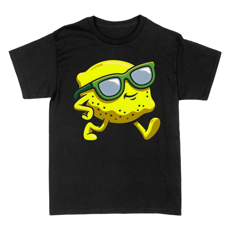 T-shirts: Citron qui marche avec lunettes de soleil