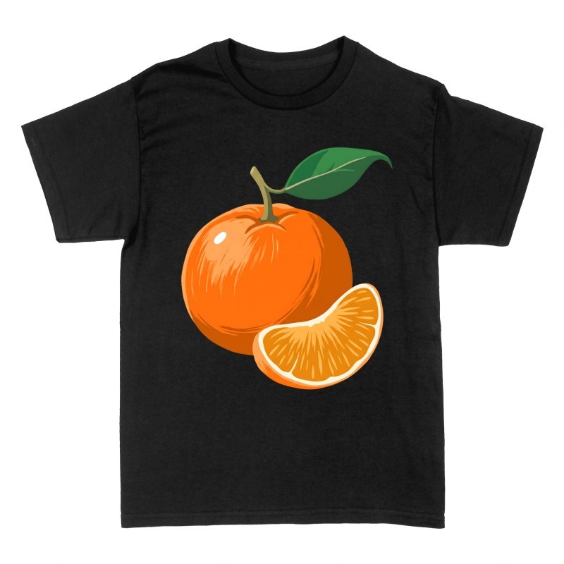 T-shirts: Orange fra&icirc;che avec quartier