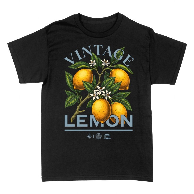 T-shirts: Citronnier botanique vintage