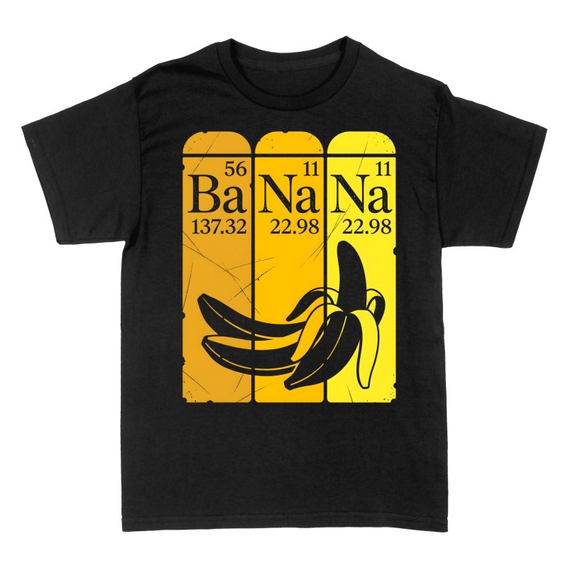 T-shirts: Banane tableau p&eacute;riodique Ba-Na-Na