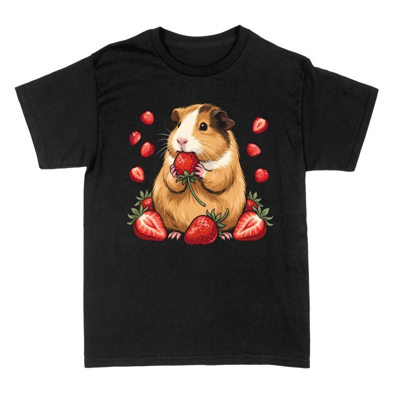 T-shirts: Cochon d'Inde mangeant des fraises