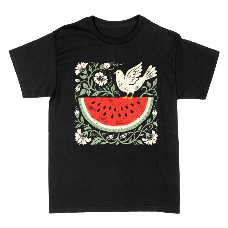 T-shirts: Oiseau sur tranche de past&egrave;que