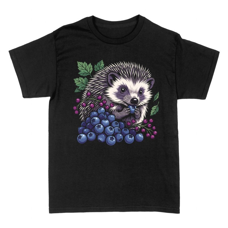 T-shirts: H&eacute;risson gourmand et myrtilles sauvages