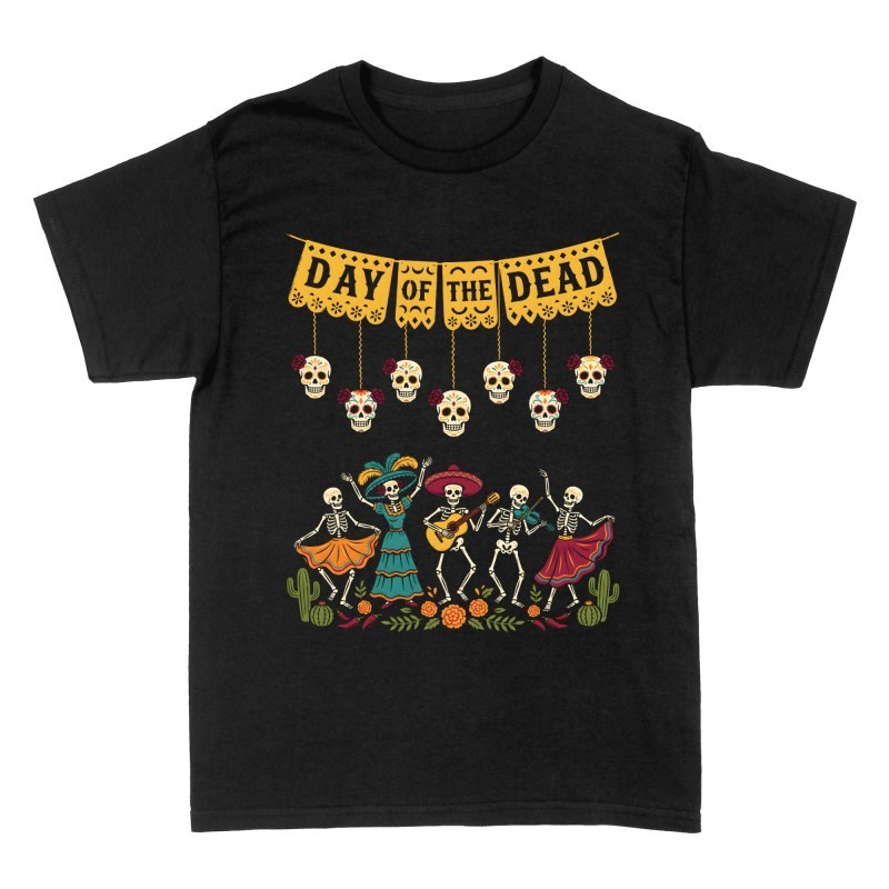 T-shirts: Squelettes f&ecirc;te Dia de los Muertos