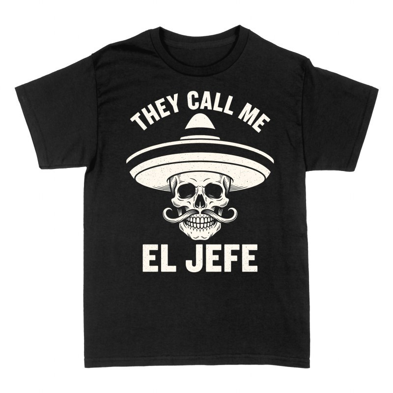 T-shirts: T&ecirc;te de mort El Jefe sombrero