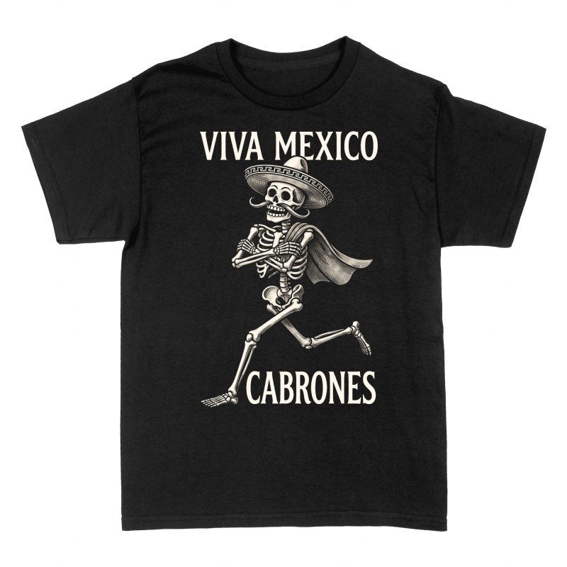 T-shirts: Squelette mexicain en poncho et sombrero
