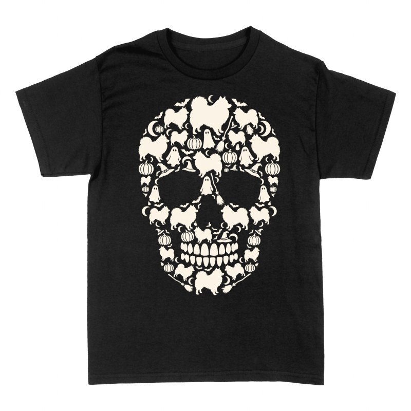 T-shirts: Cr&acirc;ne de spitz nain et Halloween