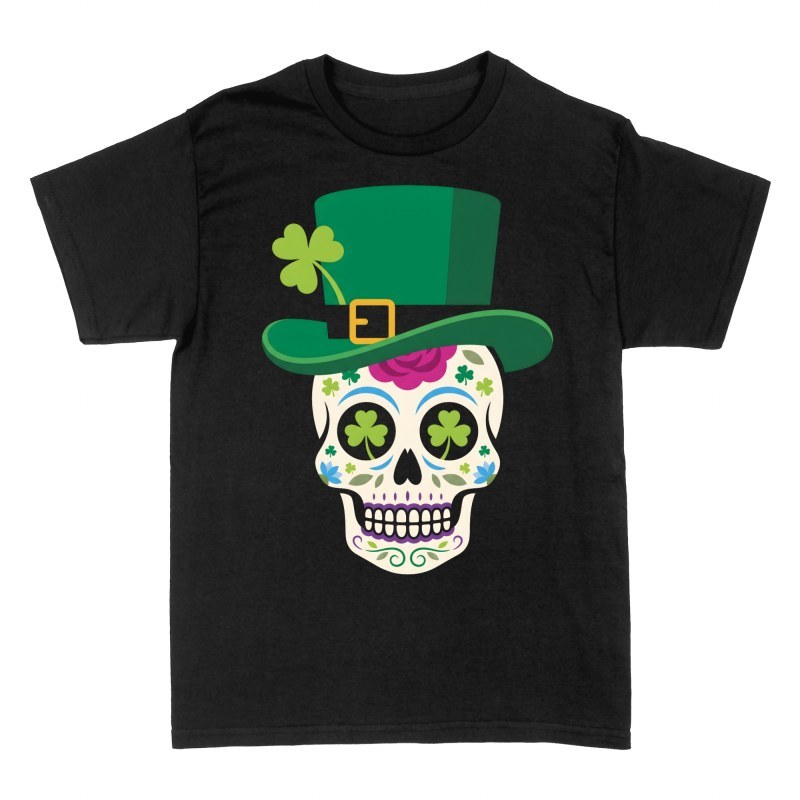 T-shirts: T&ecirc;te de mort mexicaine Saint-Patrick