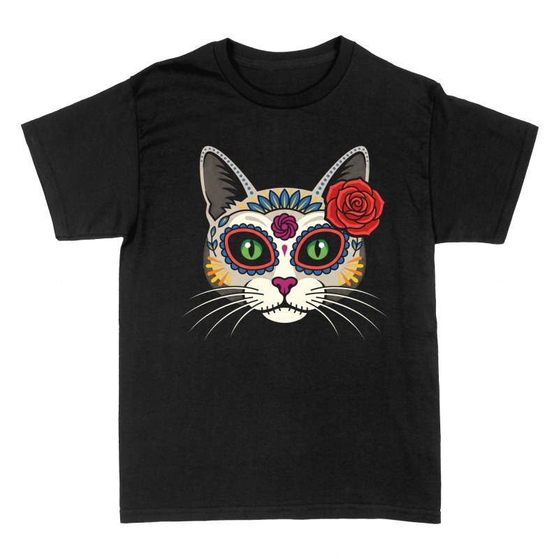 T-shirts: Chat calavera D&iacute;a de Muertos