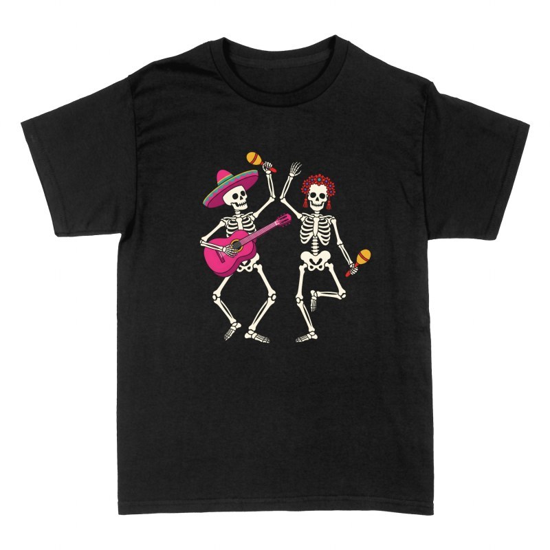 T-shirts: Squelettes mariachi et Catrina dansants