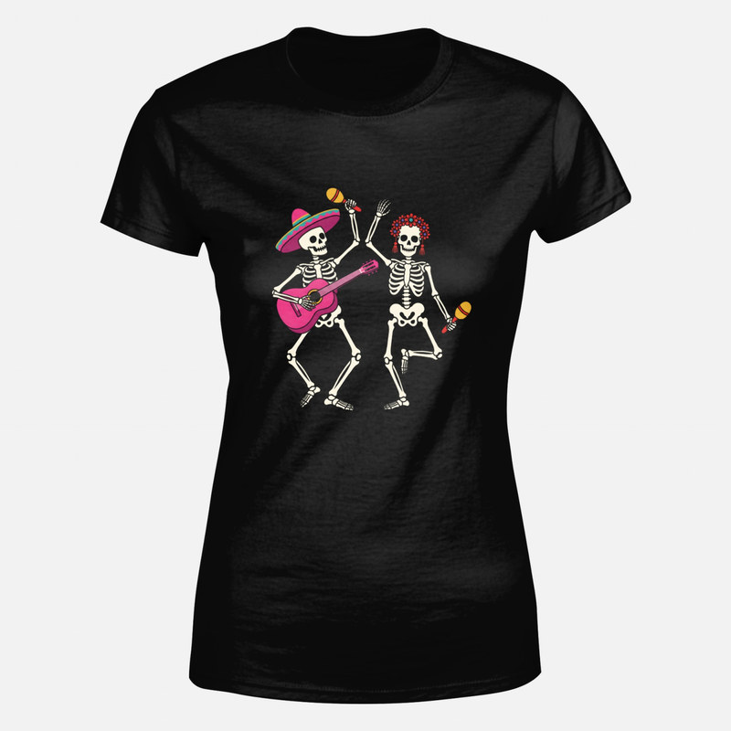 T-shirts: Squelettes mariachi et Catrina dansants