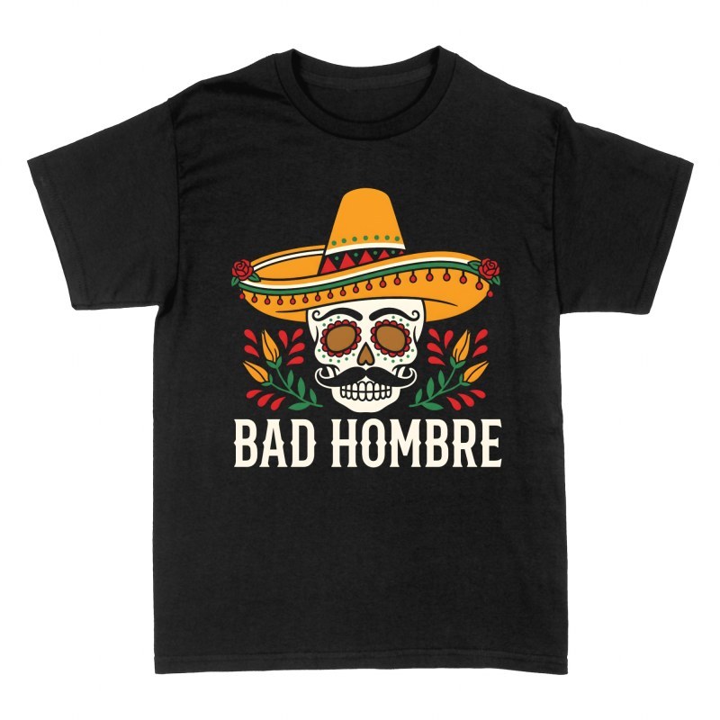 T-shirts: Calavera mariachi Bad Hombre