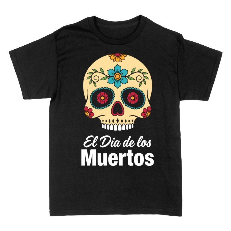 T-shirts: Calavera fleurie Dia de los Muertos