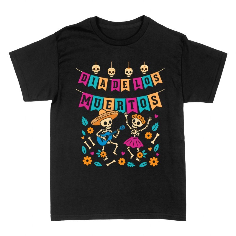 T-shirts: Mariachi et danseuse Dia de los Muertos