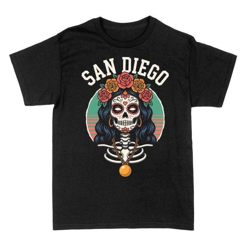 T-shirts: Catrina mexicaine de San Diego