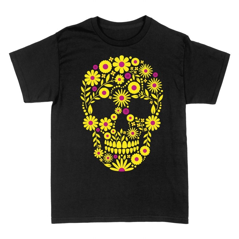 T-shirts: Cr&acirc;ne fleuri aux fleurs jaunes