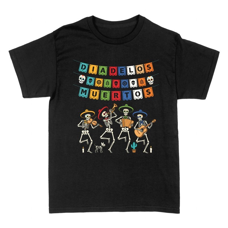 T-shirts: Mariachis squelettes D&iacute;a de Muertos
