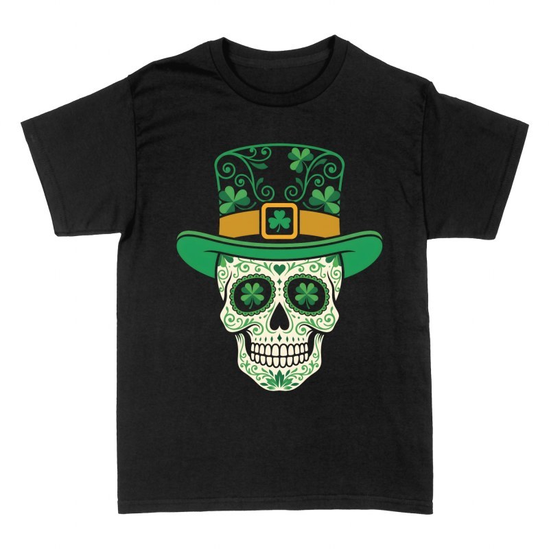 T-shirts: T&ecirc;te de mort mexicaine Saint-Patrick
