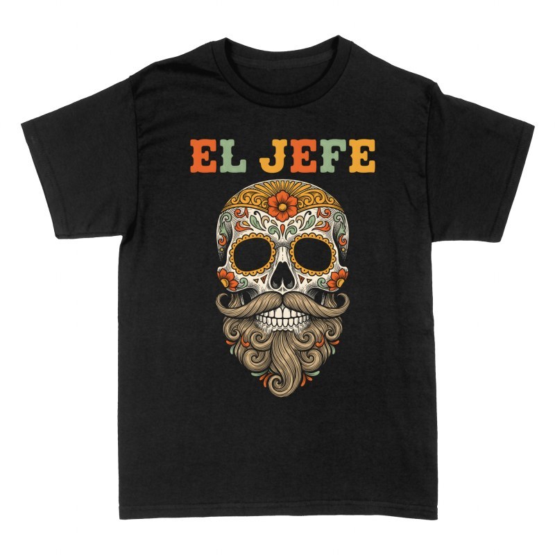 T-shirts: Calavera barbue El Jefe
