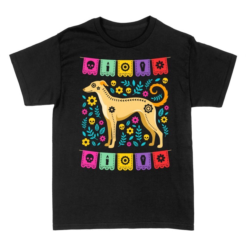 T-shirts: L&eacute;vrier Dia de los Muertos mexicain