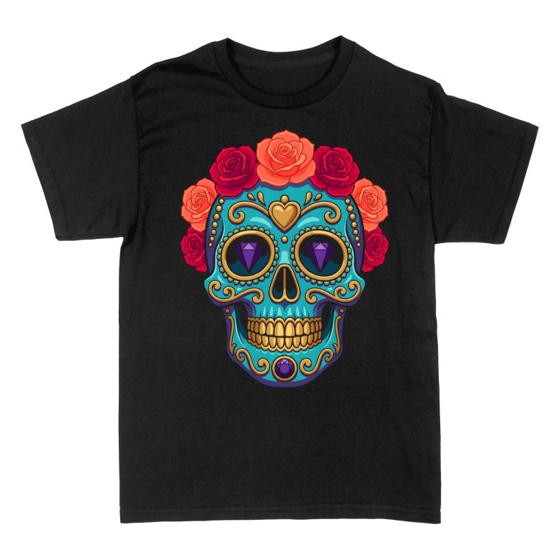 T-shirts: Cr&acirc;ne de sucre turquoise et roses