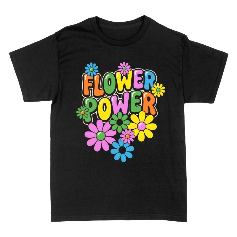 T-shirts: Flower power r&eacute;tro marguerites