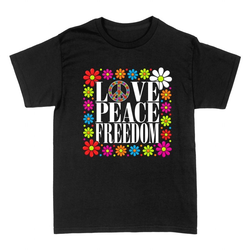 T-shirts: Symbole paix fleurs amour libert&eacute;